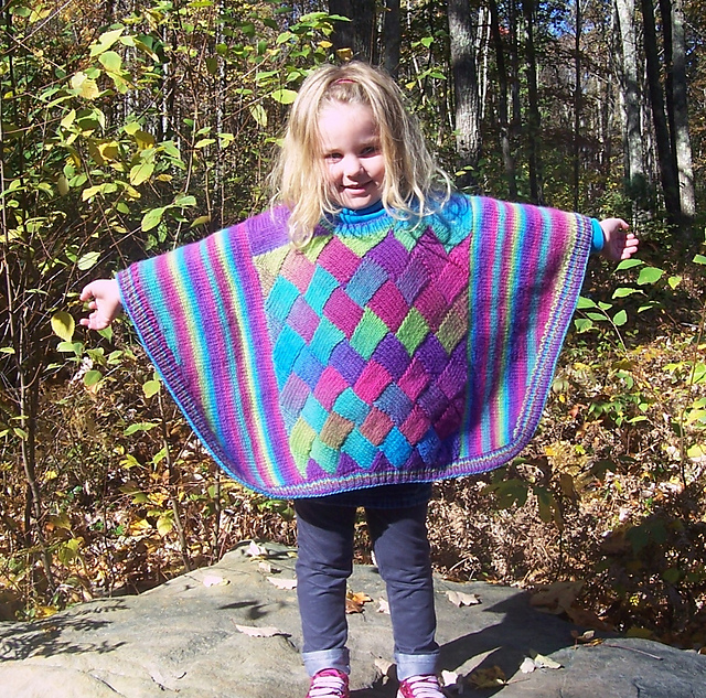 Diamonds & Rainbows Poncho