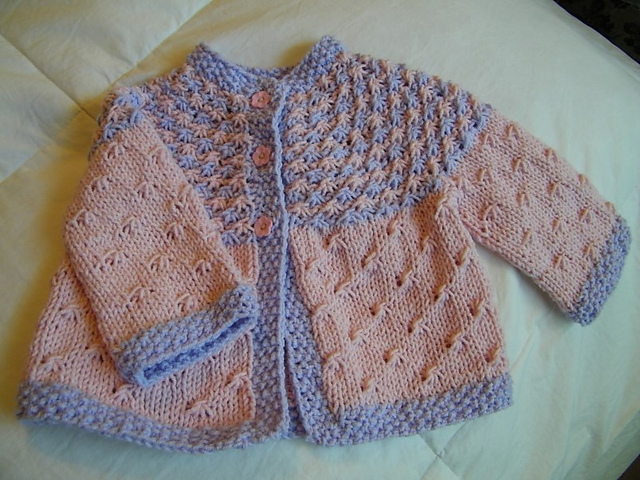 Daisy Stitch Baby Cardigan