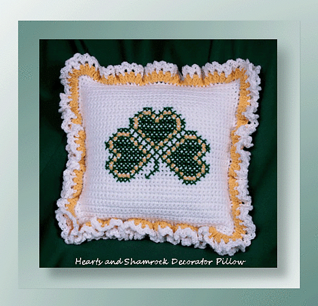 Hearts & Shamrock Pillow