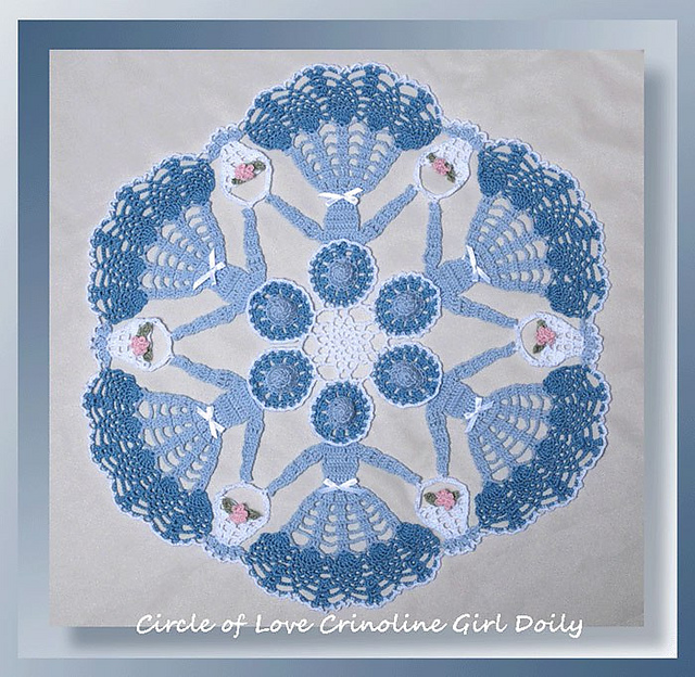 Circle of Love Crinoline Girl Doily