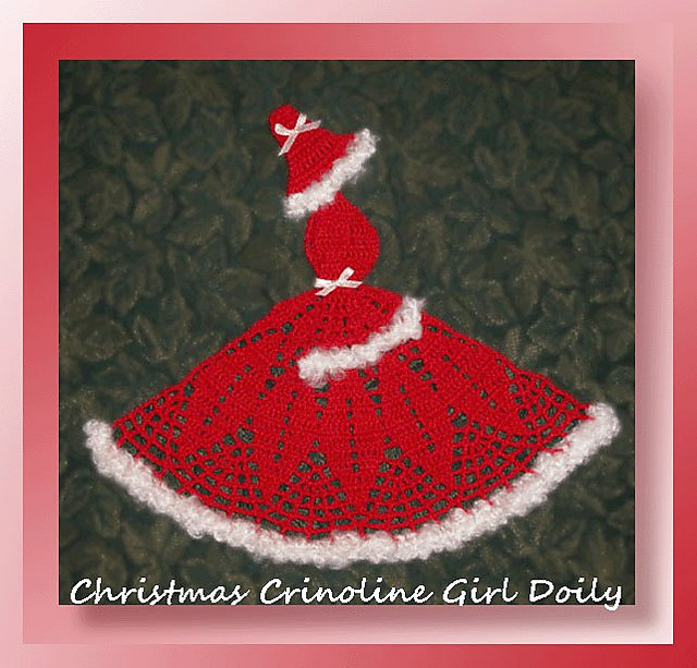 Christmas Crinoline Girl Doily