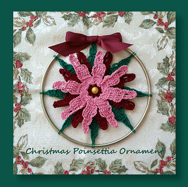 Christmas Poinsettia Ornament
