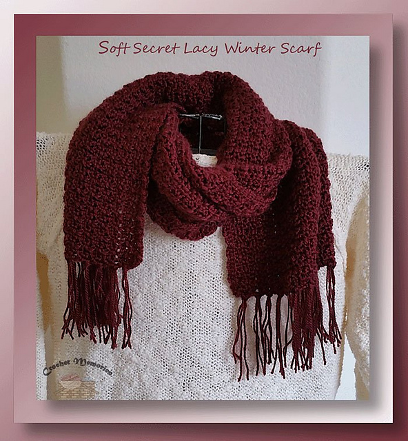 Soft Secret Lacy Winter Scarf