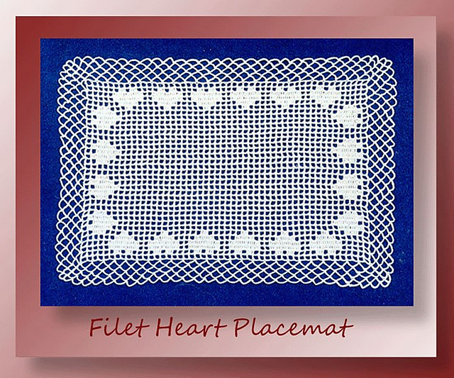 Filet Heart Placemat