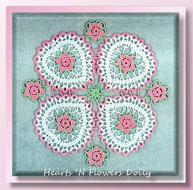 Hearts ‘N Flowers Doily