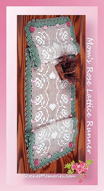 Mom’s Rose Lattice Runner
