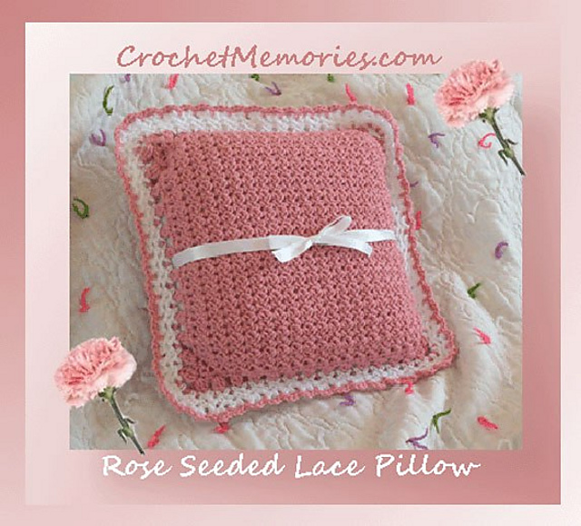 Rose Seeded Lace Pillow