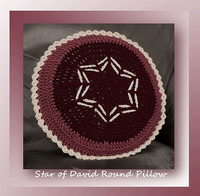 Star of David Round Pillow