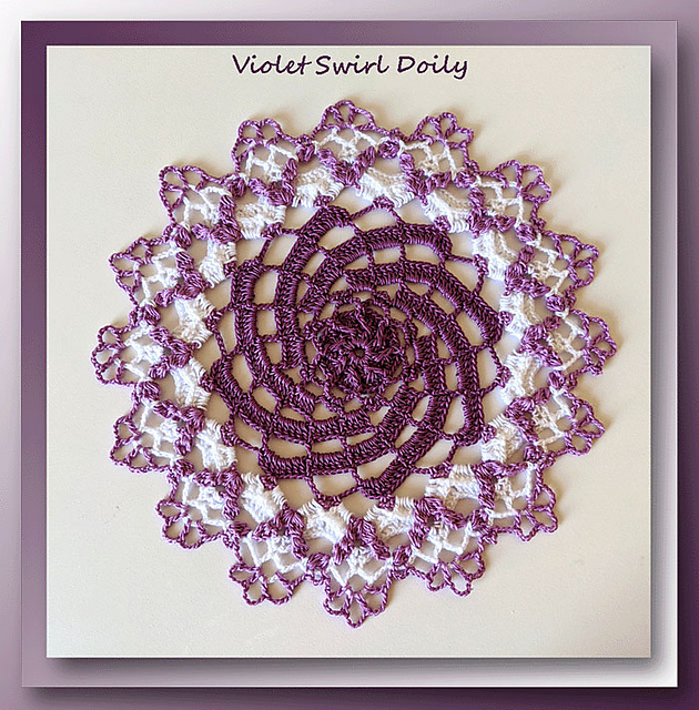 Violet Swirl Doily