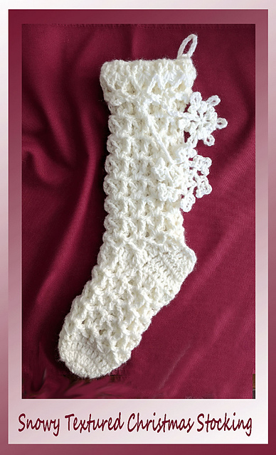 Snowy Textured Stocking
