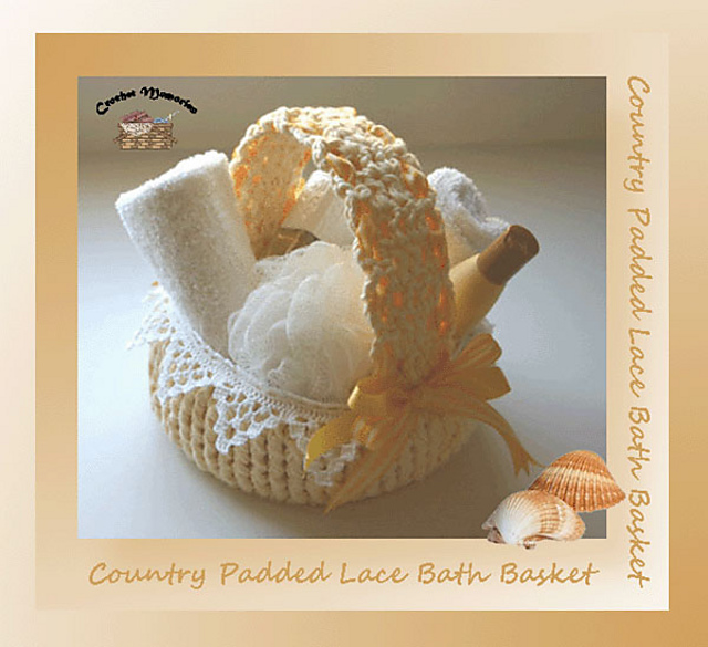 Padded Lace Bath Basket