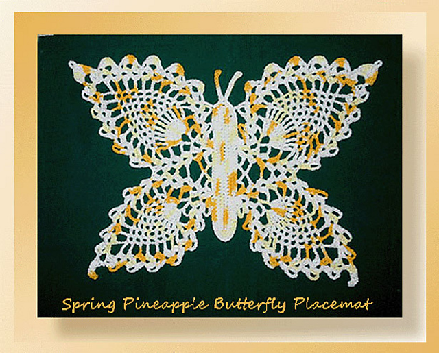 Pineapple Butterfly Placemat