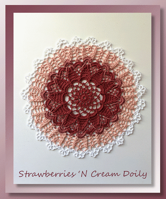 Strawberries ‘N Cream Doily