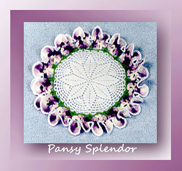 Pansy Splendor Doily