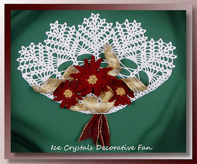 Ice Crystals Decorative Fan