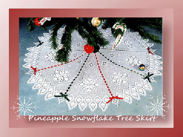 Pineapple Snowflake Tree Skirt