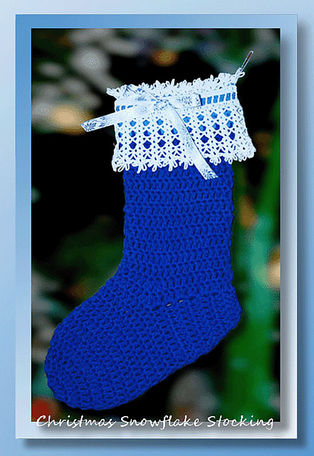 Christmas Snowflake Stocking