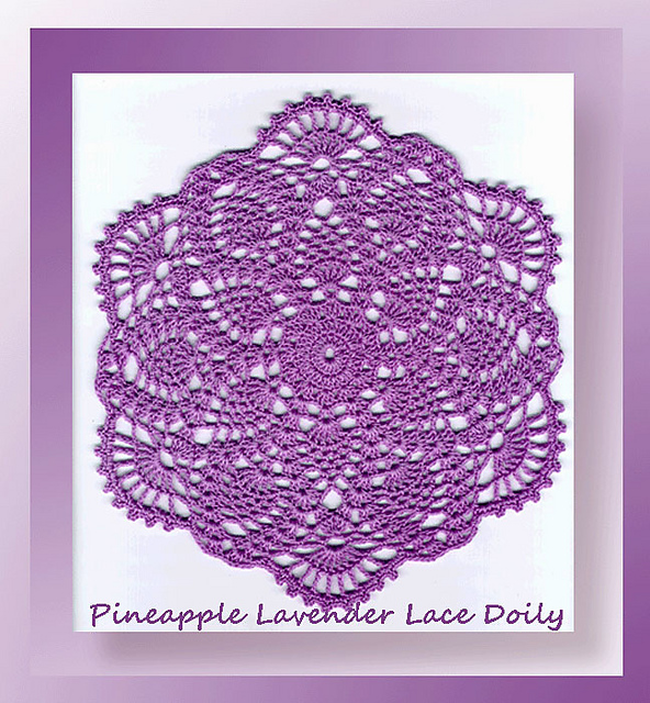 Pineapple Lavender Lace Doily