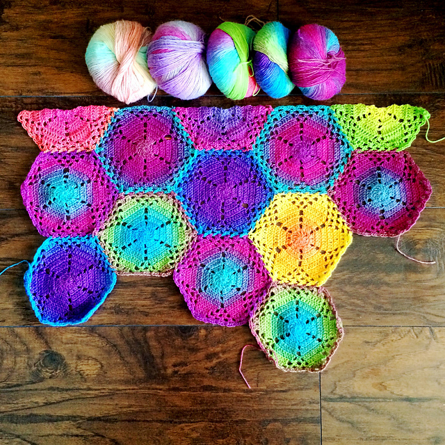 Lace (Half) Hexagon Motif