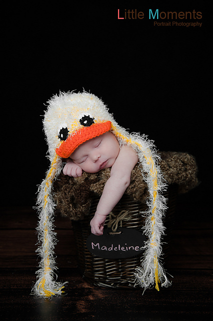 Fluffy Duckie Earflap Hat