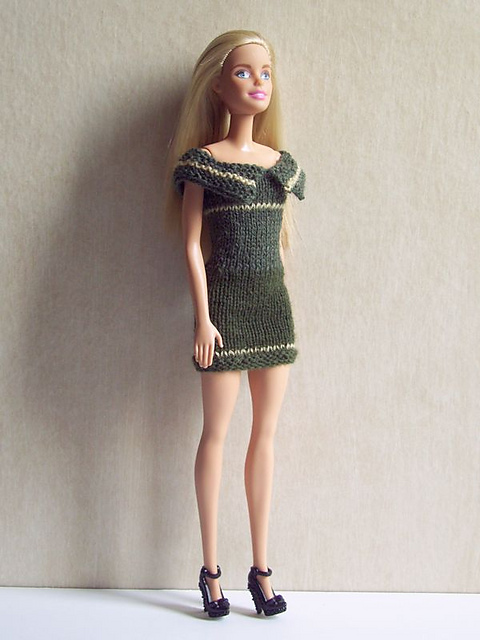 #0048 Black Dress with Gold Stripes