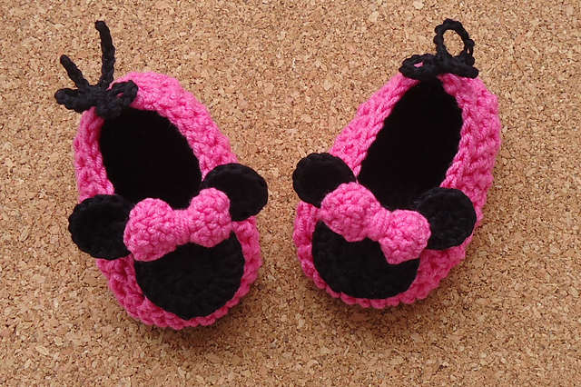 Miss Bow Mouse Häkelarbeitschuhe