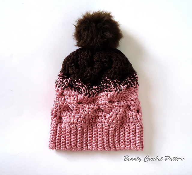 Gradient Color Cable Hat