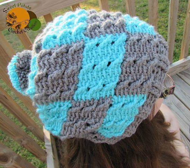 Swirly Whirly Tunisian Hat