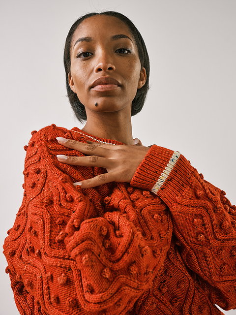 【2plan】Melody cable round knit Ravelry: Wavvy Cable Sweater pattern by Lindsay Degen