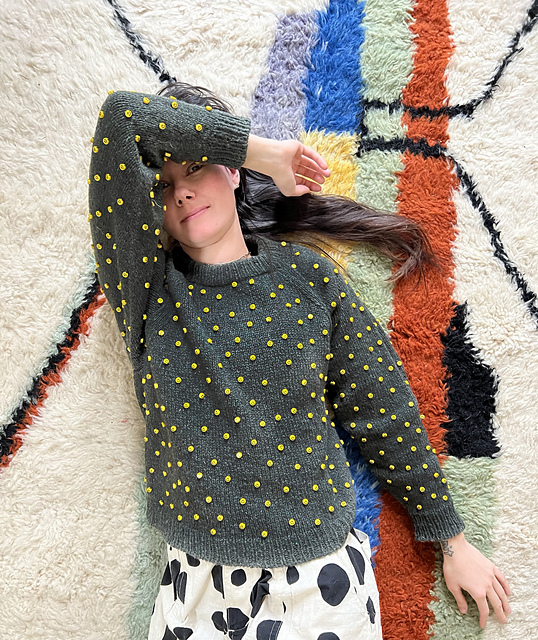 HAPPY BEADED SWEATER