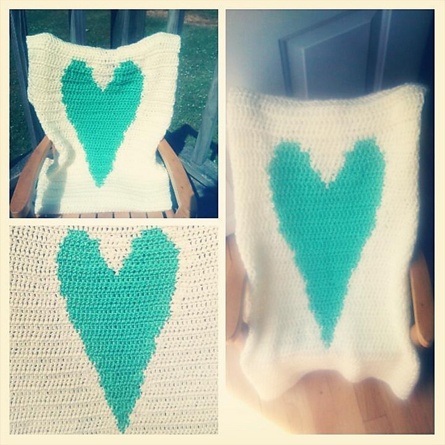 Crochet Heart Baby Blanket