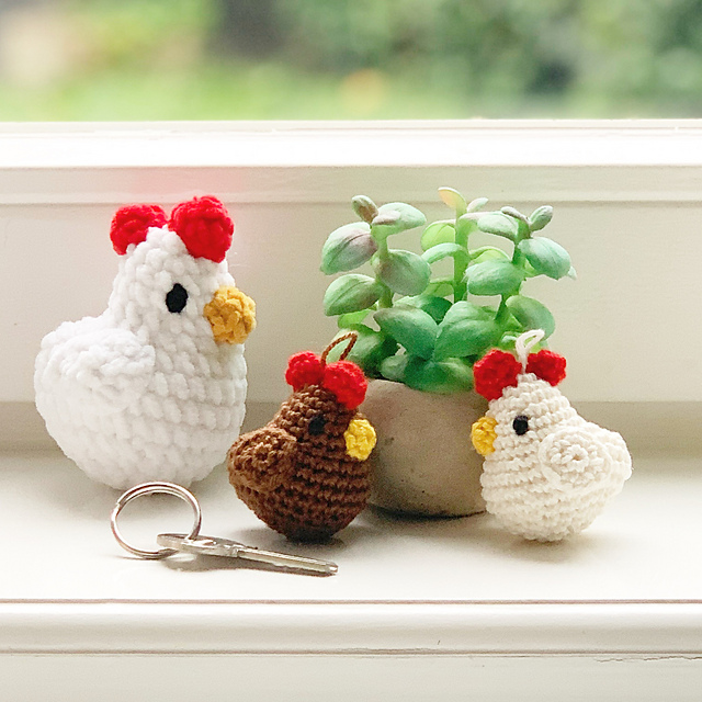 Chicken Amigurumi keychain — foto 5