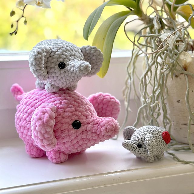 Mini Love Elephant Amigurumi — foto 3