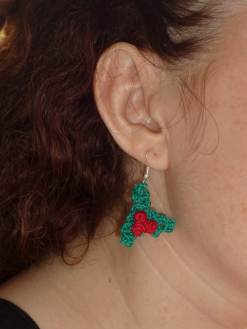 Christmas Holly Earrings