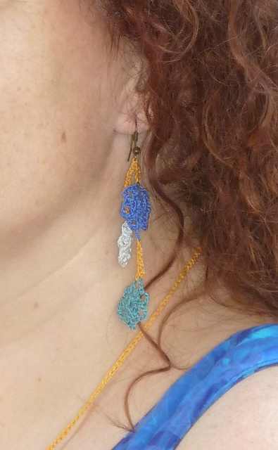 Blue Allium Earrings