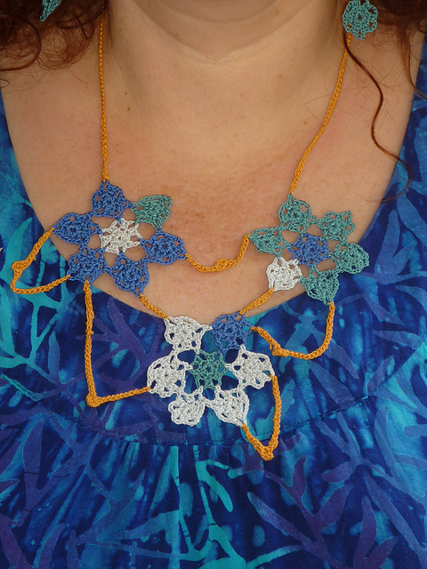 Blue Allium Necklace