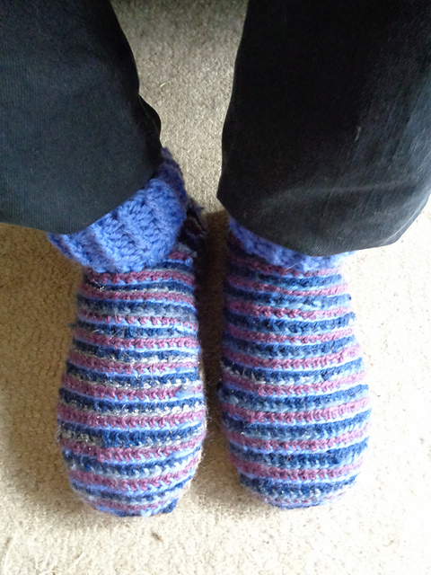 Striped Indoor Boots