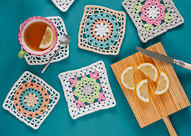 Granny Square Coasters