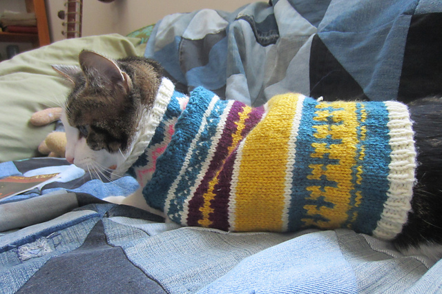 Fair Isle Cat Sweater