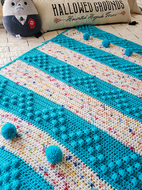 Bobbles and Poms Throw