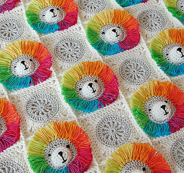 Rainbow Lion Baby Blanket
