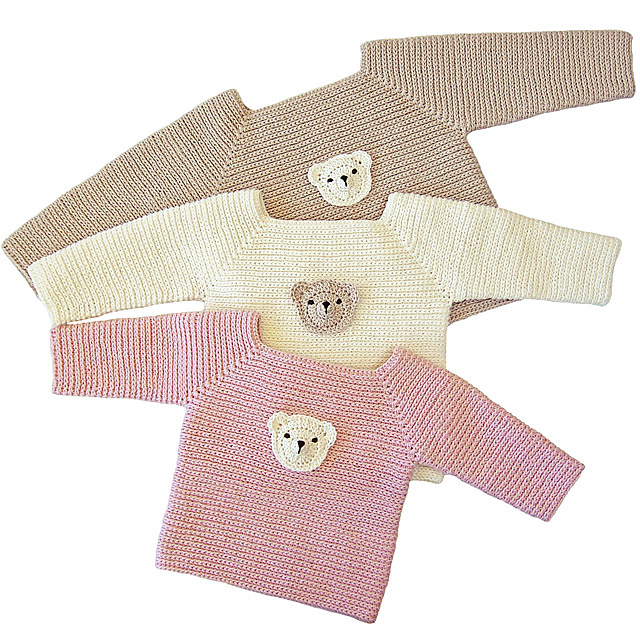 It's a bear! baby sweater