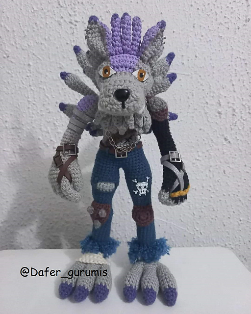 Ravelry: Digimon Weregarurumon pattern by Maryorie López