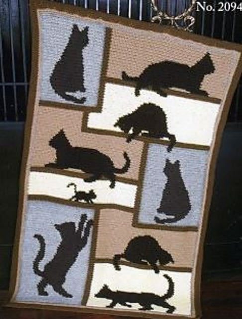 Cat Silhouette Afghan