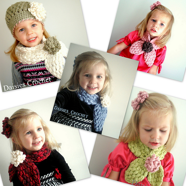 Puff hat and Scarf set