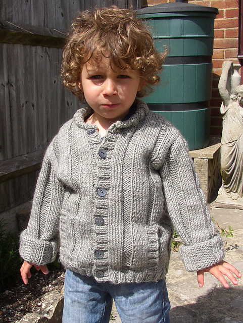 Design D - Ribbed Cardigan with Hood or Round Neck