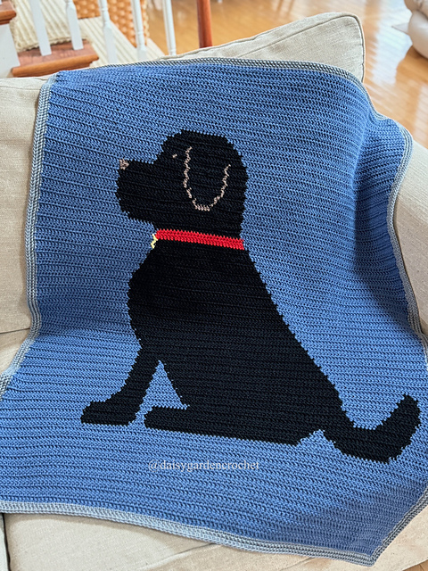 Beloved Black Dog Blanket
