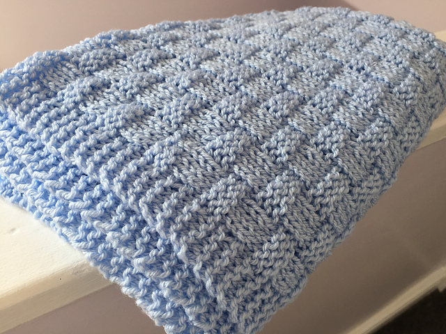 Quick and Easy Basket Weave Baby Blanket