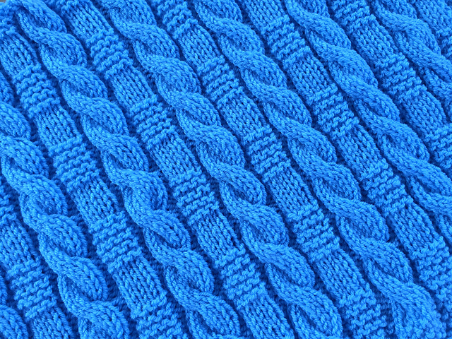 Cable & Garter Stitch Baby Blanket