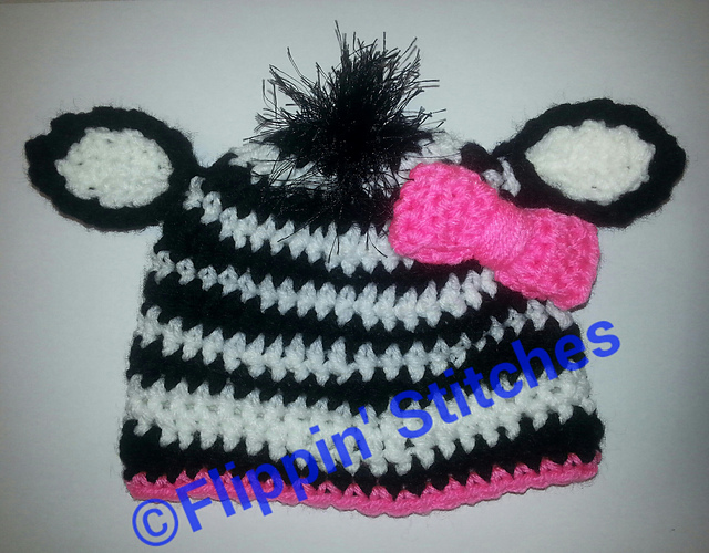 Zebra Stripe Hat newborn